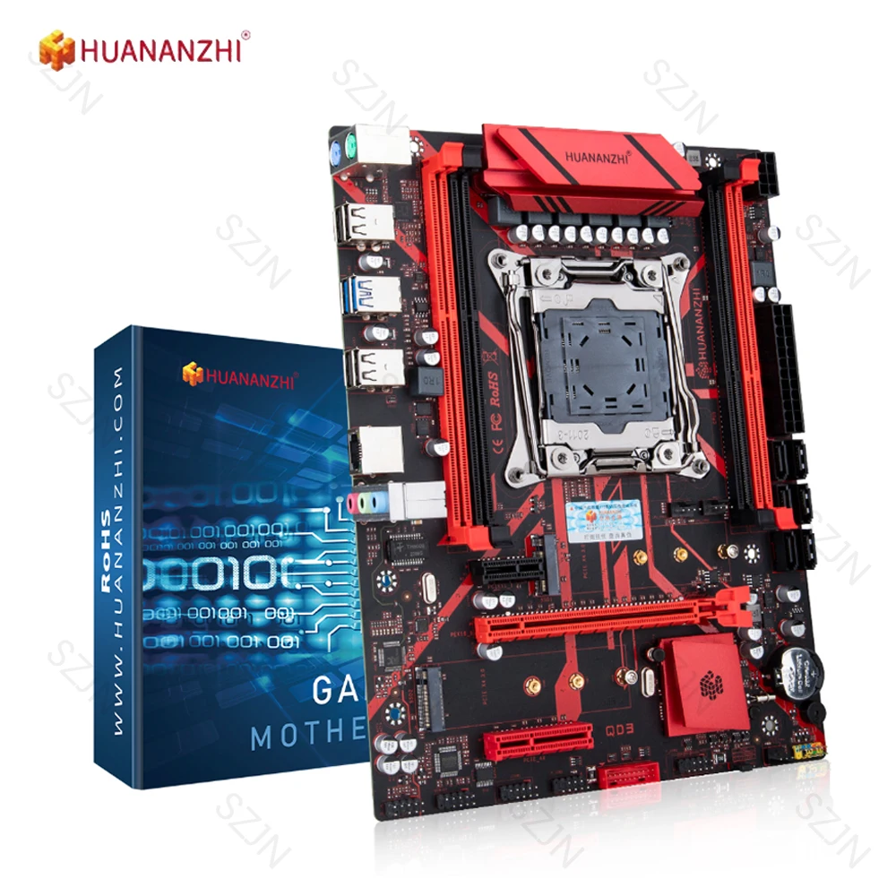 

HUANANZHI X99 QD3 LGA 2011-3 XEON support Intel E5 2696 2678 2676 2673 2666 V3 DDR3 RECC NON-ECC Memory NVME