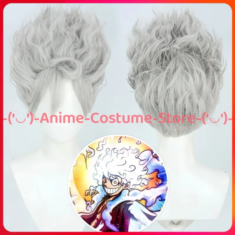 

OPMonkey D.Luffy Gear 5 Nika Mythical Zoan Cosplay Wig Anime Game Character Halloween Carnival Party Costume Wigs Synthetic Hair