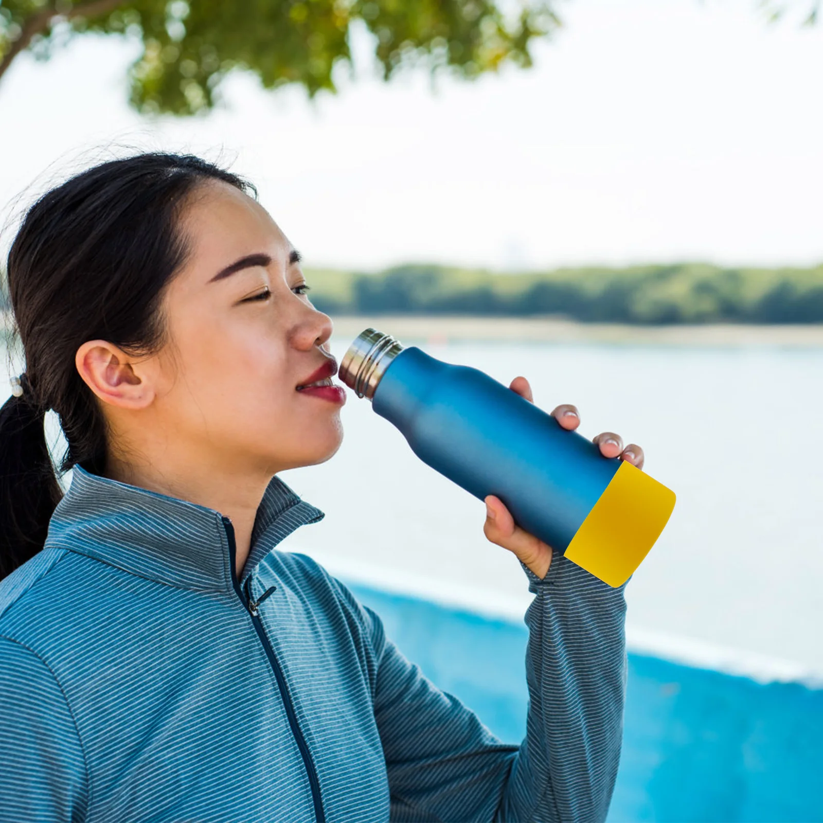 

5 Pcs Cup Cover Base Water Bottle Boot Sleeve Silicone Rubber for Tumbler Protective