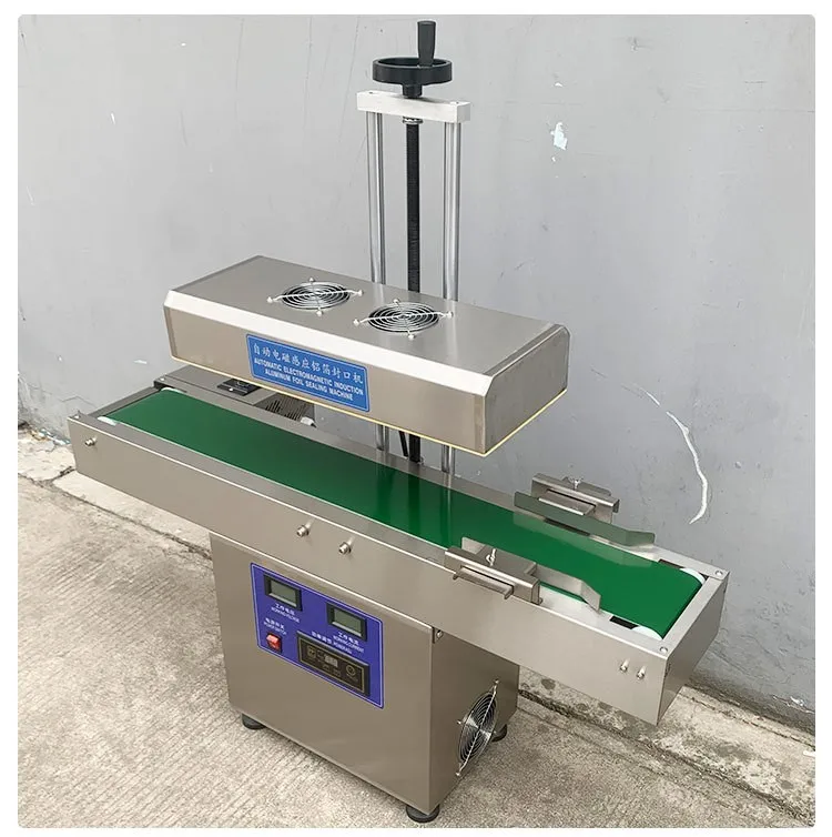 High-Speed Automatic 220V Stainless Steel Aluminum Foil Induction Sealer Glass Jars Plastic Bottles Caps Sealing Machine