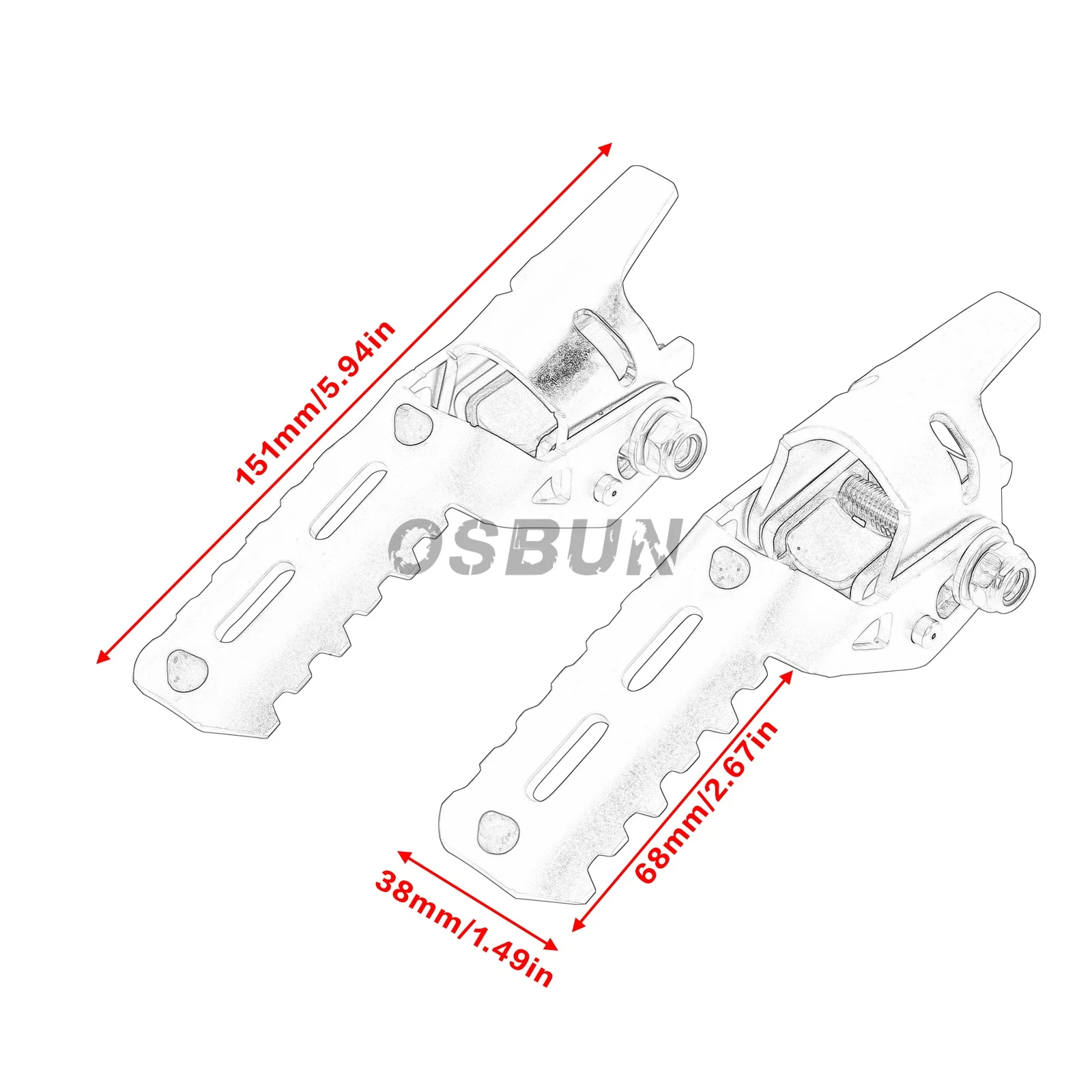 1 Pair Motorcycle Front Crash Bar Rider Highway Foot Pegs Footrest For BMW R1200GS R 1200 GS LC 2013 2014 2015 2016 2017