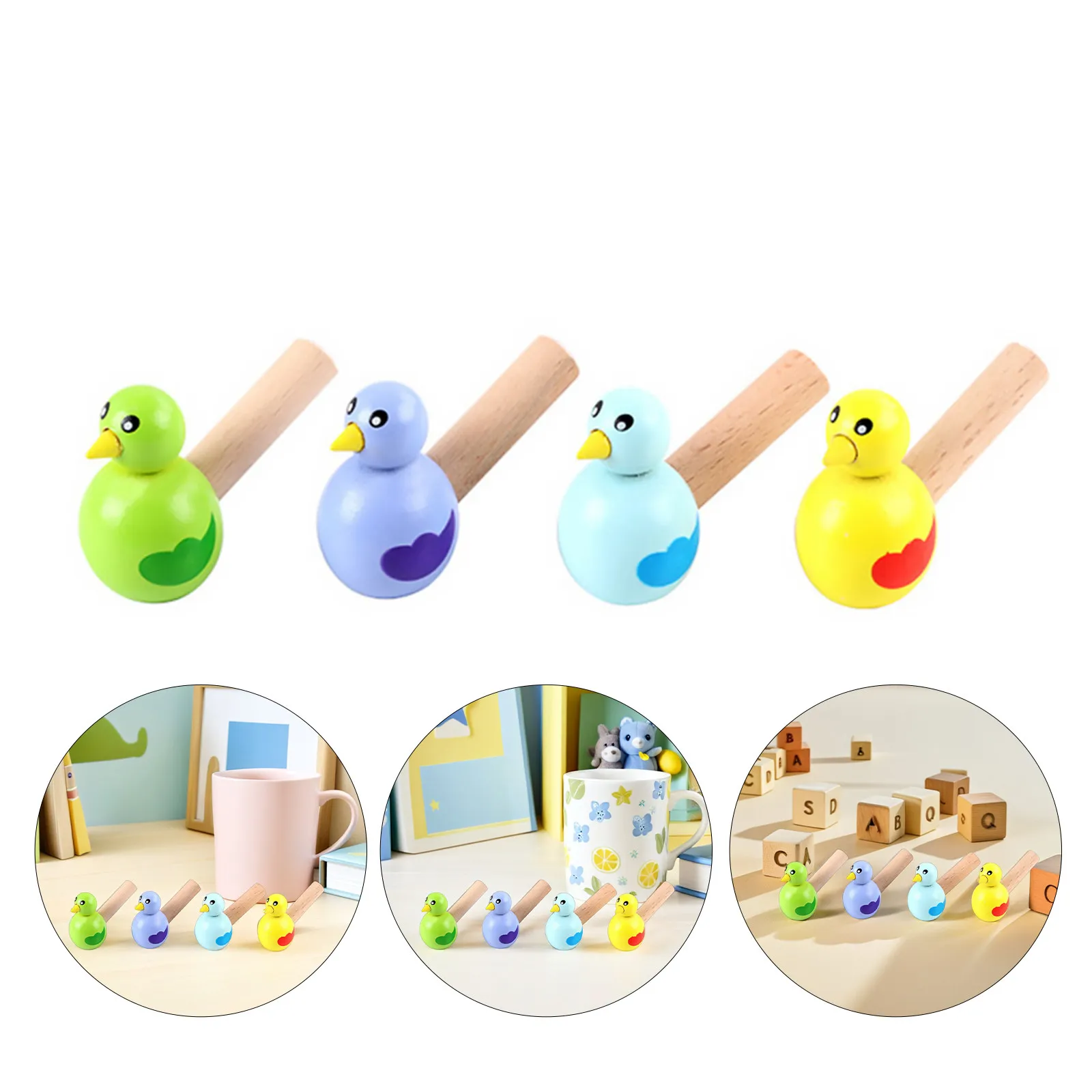 4Pcs Bird Whistle Educational Set Colorful Safe Non-Toxic Kids Musical Plaything Develop Kindergarten Home Gift