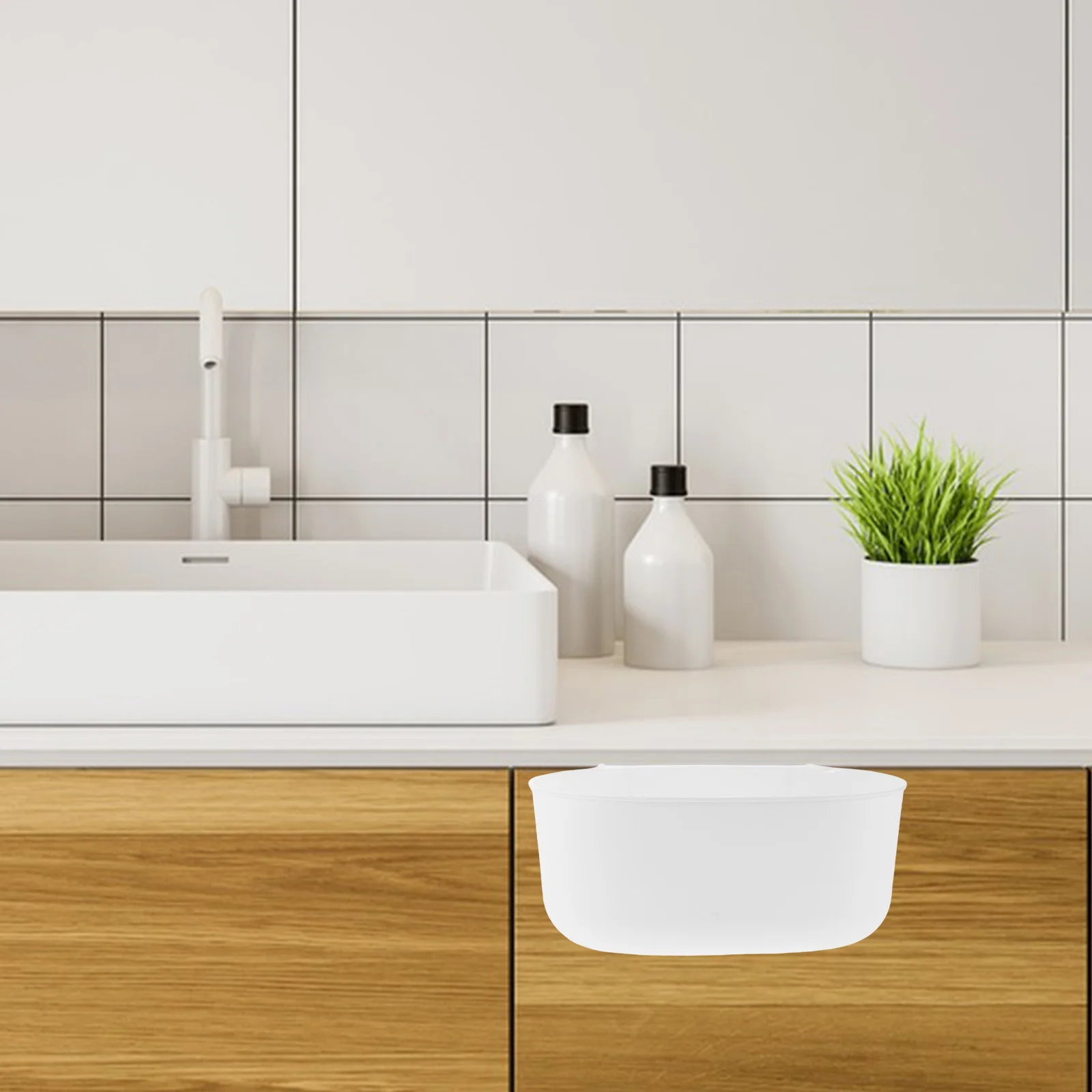 

2Pcs Hanging Kitchen Trash Can Plastic Garbage Bin Cabinet Door Mounted Space Saving Small Kitchen Trash Bin Garbage Can
