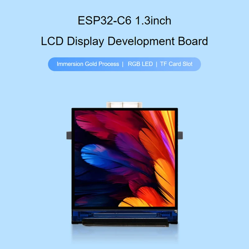 ESP32-C6 1.3 Inch 240*240 LCD Display Development Board RGB LED 262K Color ST7789 Driver Support WiFi 6 BLE 5 for Arduino IDE