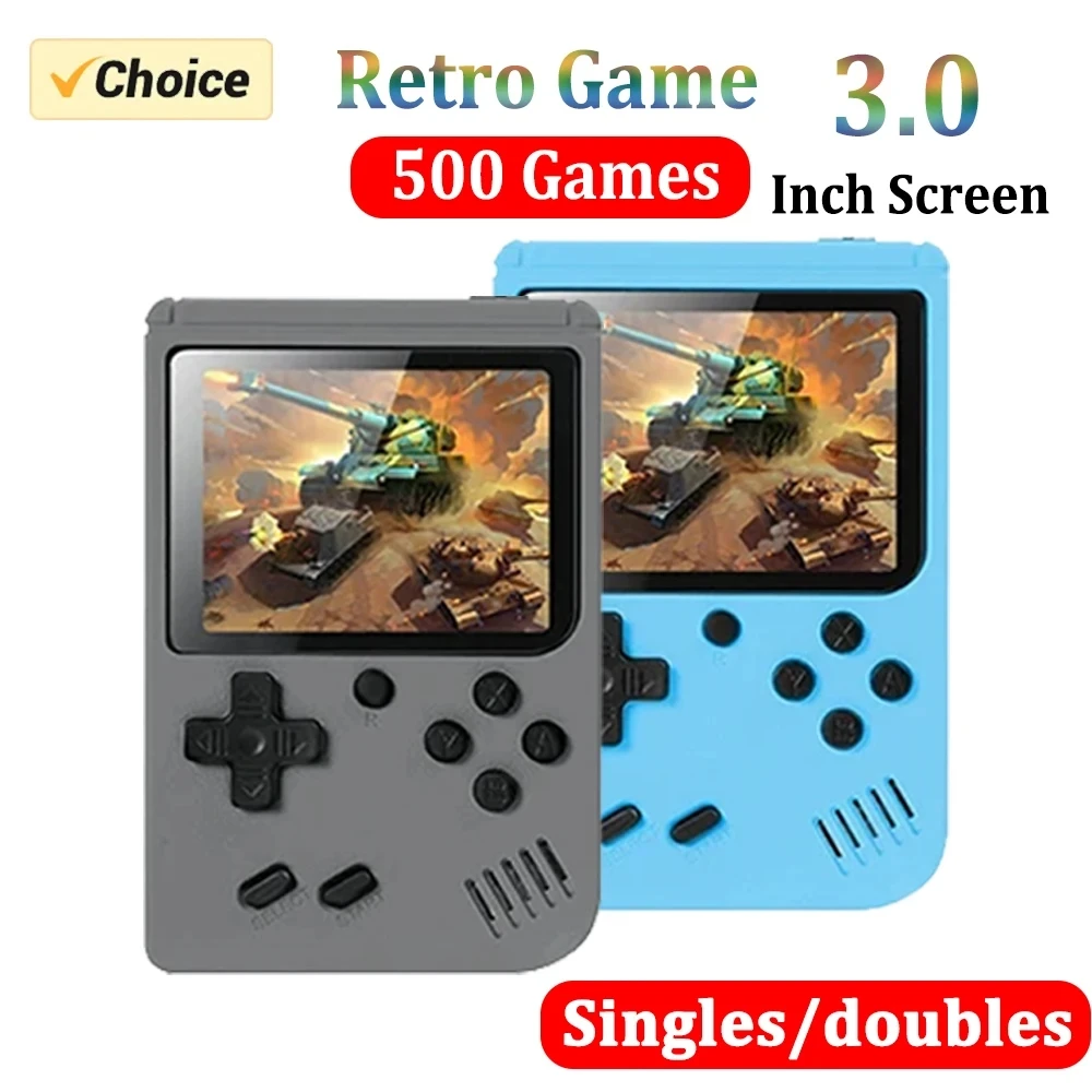 Retro Portable Mini Handheld Video Game Console 8 Bit 3.0 Inch Color LCD Kids Color Game Player Built in 500 Games