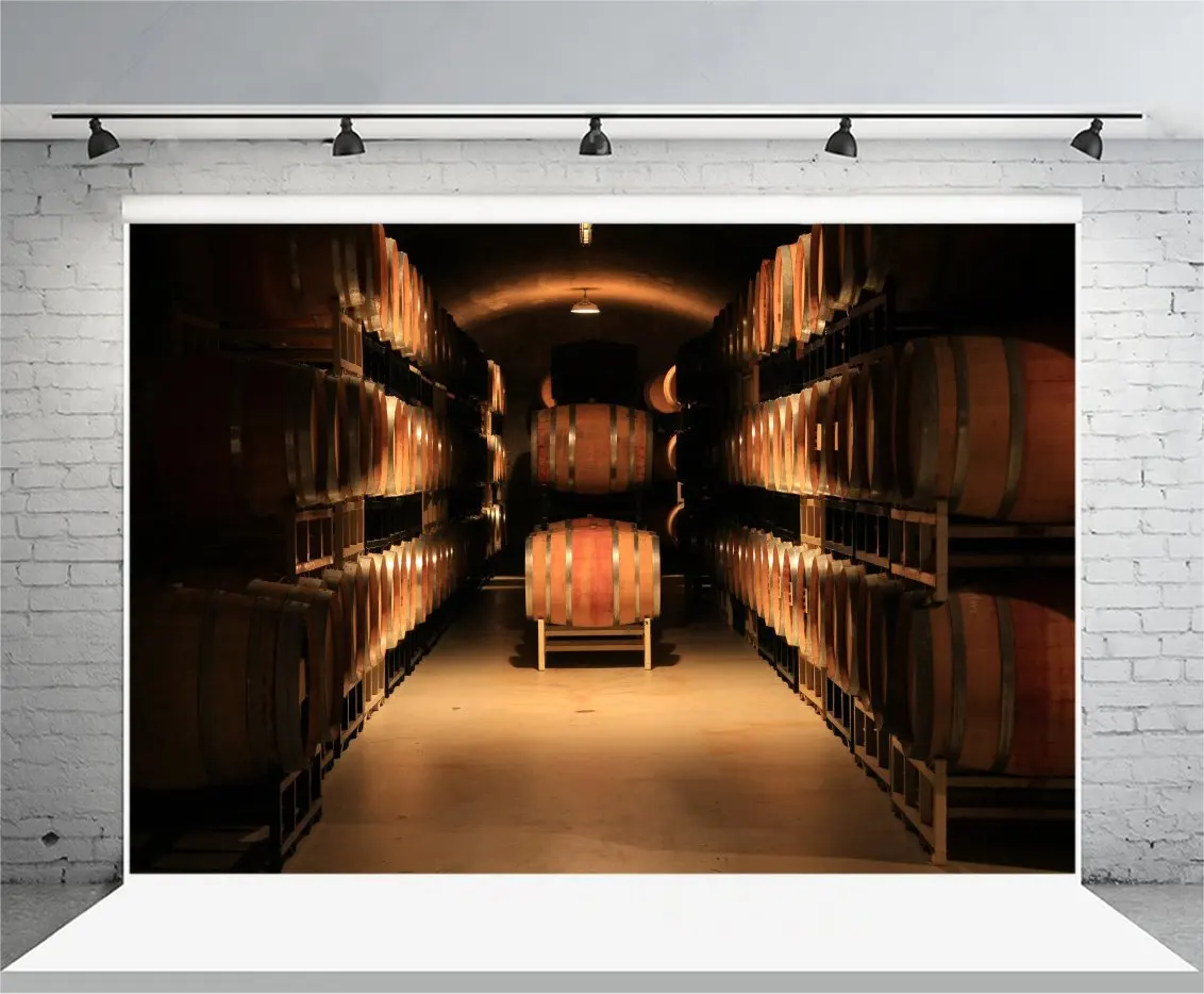 

Vinyl Photography Backdrop Wine Cellar Vintage Gloomy Wooden Bowie Interior Background Children Adults Photo Studio Props