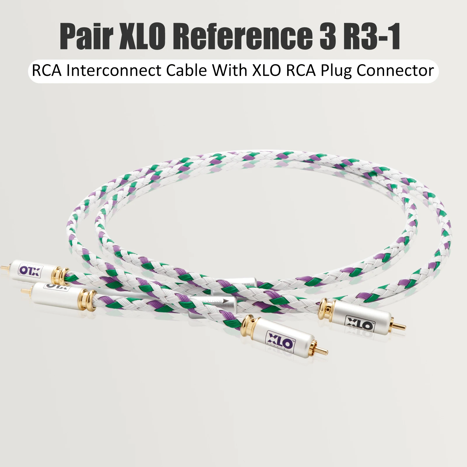 X447 Pair Hi-End XLO Reference 3 R3-1 RCA Interconnect Audio Cable with Gold Plated RCA Connectors for Tube Amp Hifi Accessories