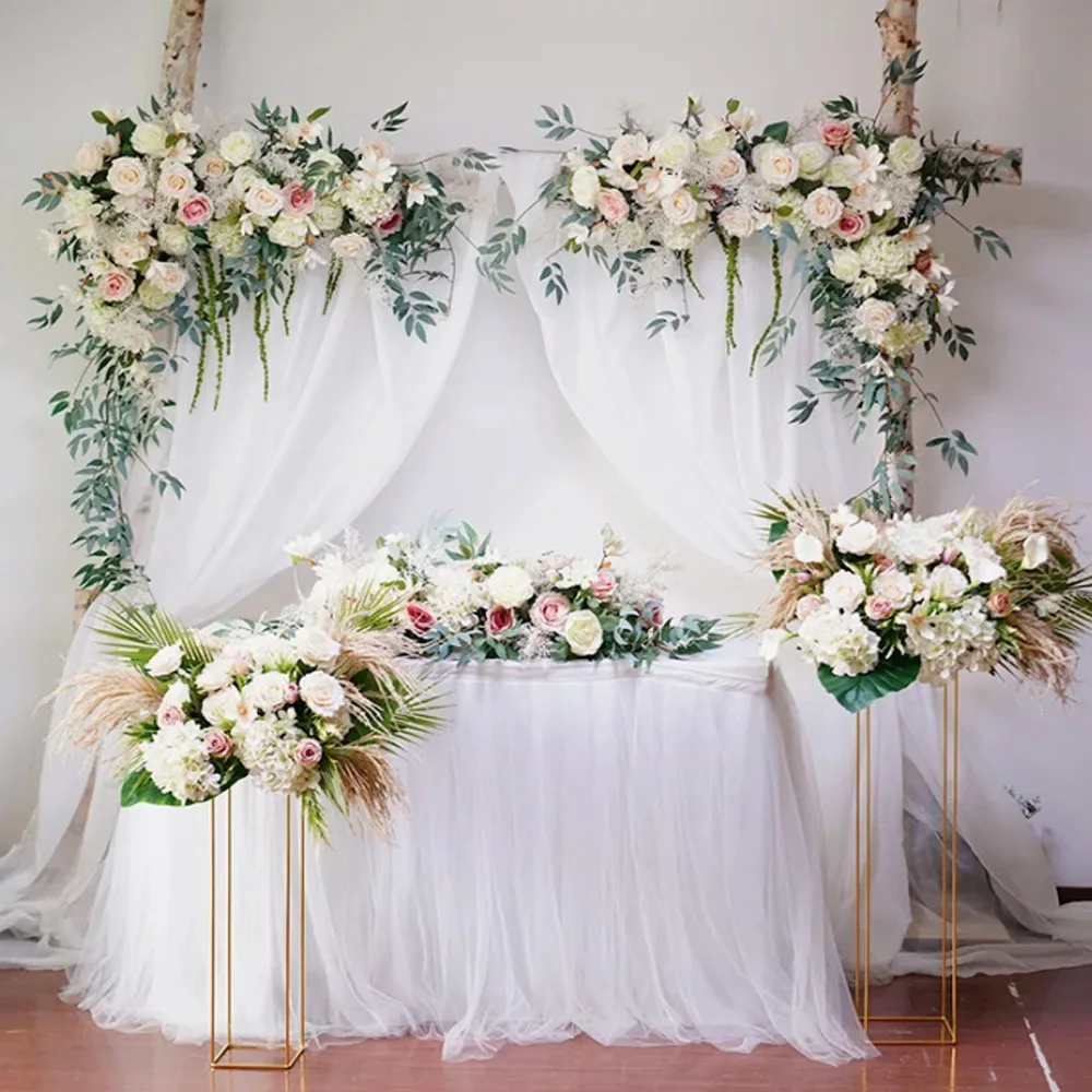 6 metri arco da sposa in Chiffon trasparente decorazione per tende in Tulle decorazione per auto da sposa maniglia per porta nastri fiore di seta