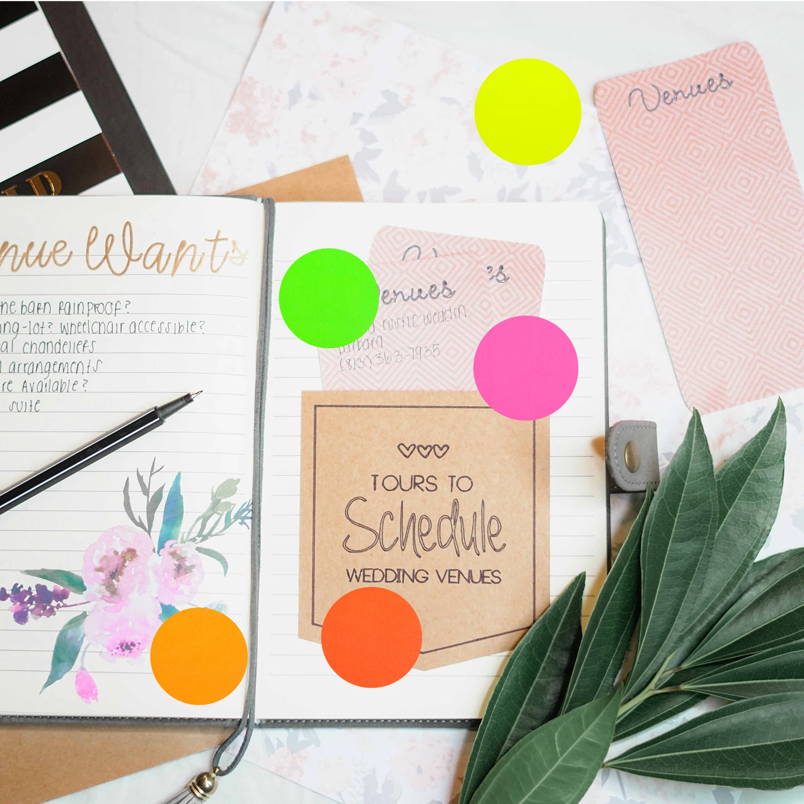 

100Pcs Colored Round Dot Stickers Multi-Use Self-Adhesive Coding Labels Dry Erase Circle Labels for Files Jars Bottles