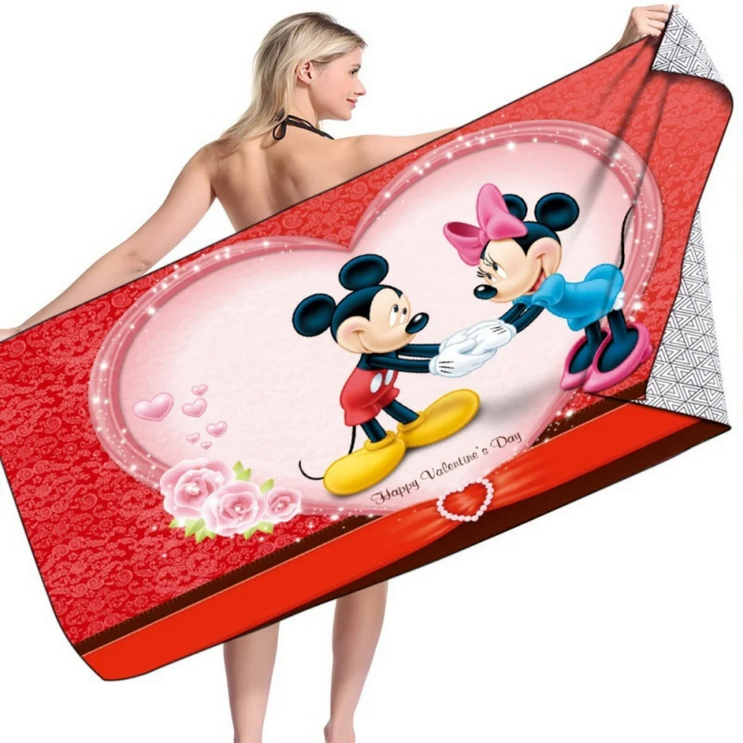 Toalla de playa de Mickey Mouse, Toalla de baño de dibujos animados, Playa infantil de Disney, Toalla deportiva y para natación en la playa, Toalla de secado rápido 5