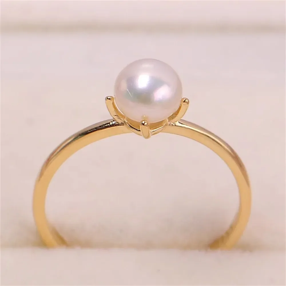 Solid S925 Sterling Silver Pearl Ring Settings Findings & Accessories  for Jewelry Making Bulk Wholesale Craft Supplies No Pearl
