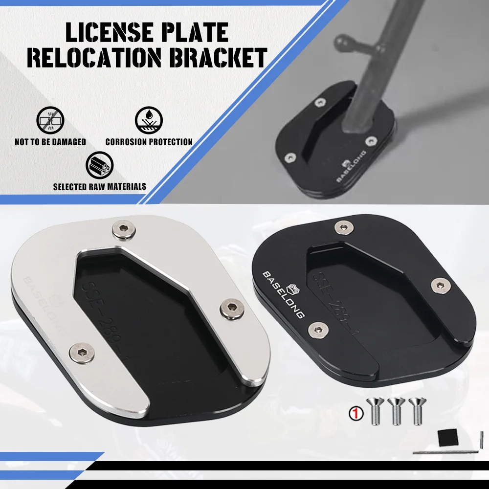 

GS1200 Motorcycle Kickstand Side Stand Extension Support Pad For BMW R1200GS 2004 - 2008 2009 2010 2011 2012 R 1200 GS R 1200GS