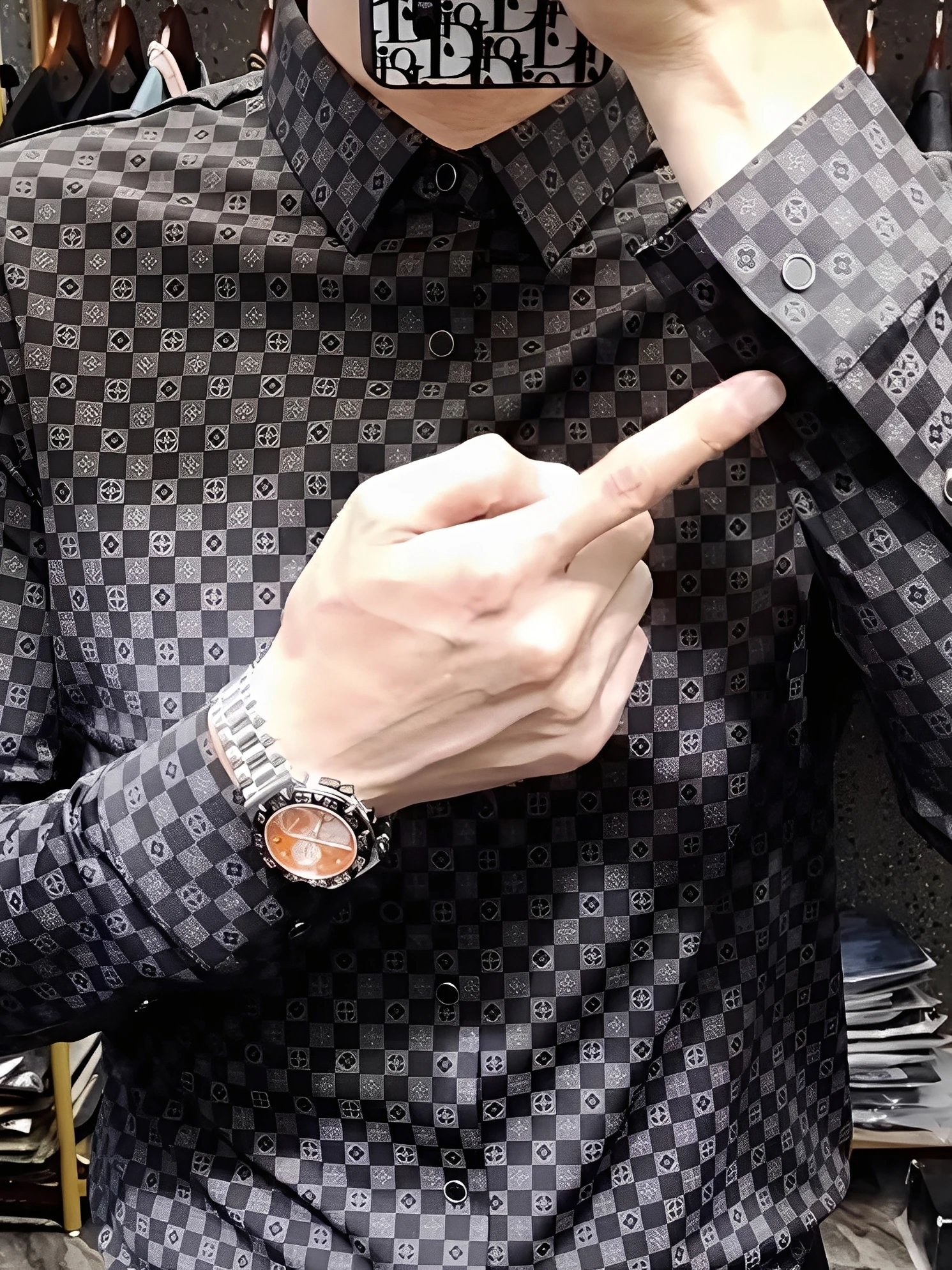 

Мужская рубашка с длинным рукавом, облегающая, удобная, простая, стильная, модная, в корейском стиле, осенняя новинка, из полиэстера.