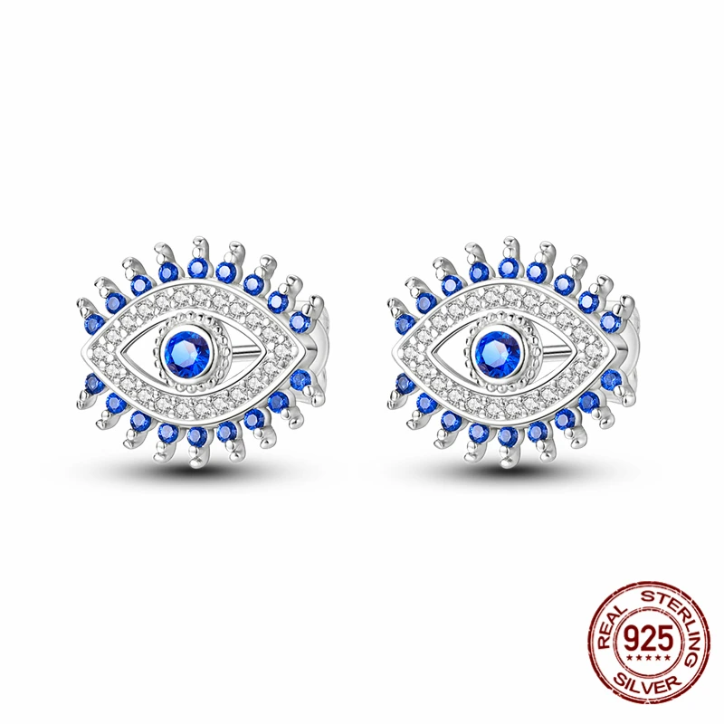 

High-quality S925 sterling silver earrings, women's eagle eye earrings, anniversary and wedding jewelry gifts.