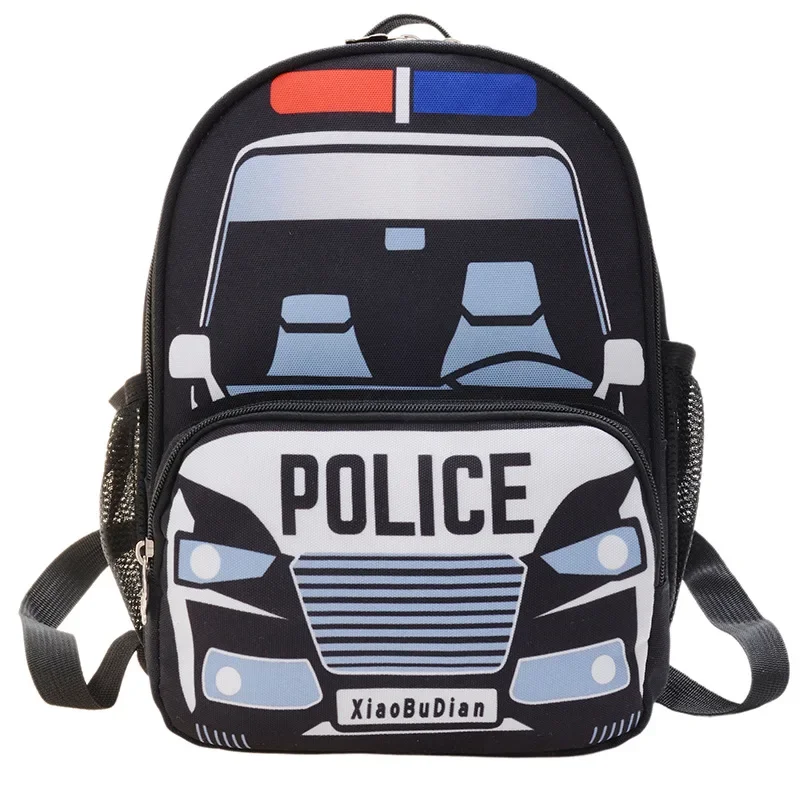 

Children's School Bags Fashion Small Police Car Schoolbag Boys and Girls Korean Fashion Kindergarten Snack Backpack