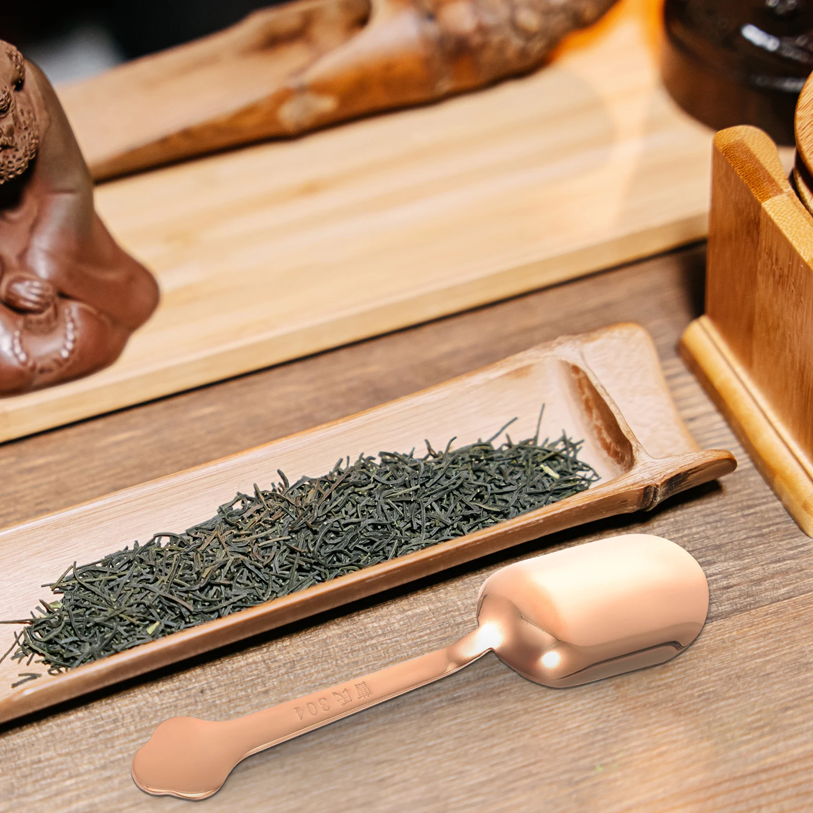 

Stainless Steel Scoop Spoon Salt Metal Spoon Home Tea Accessories Comfortable Handle Compact Practical Teaware