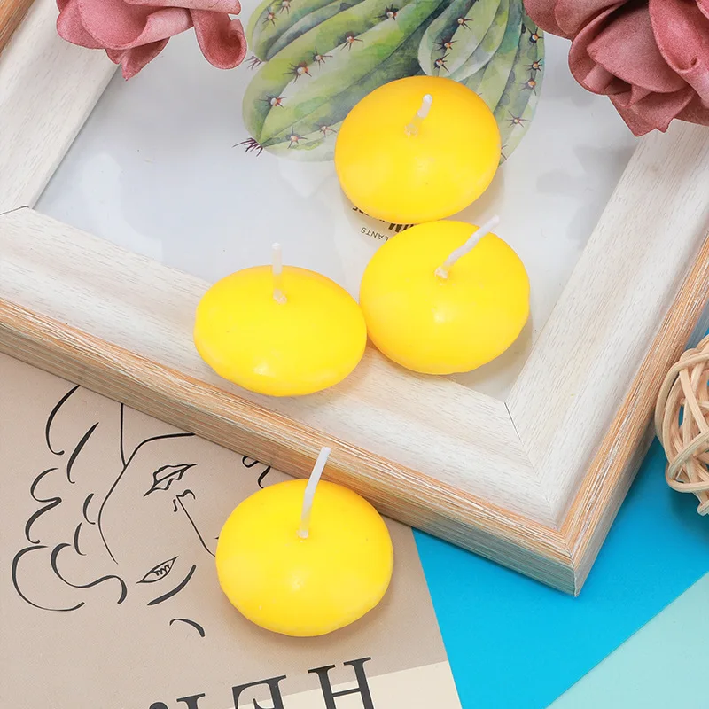 10Pcs Unscented Discs Candles Floating For Pool Party  Wedding Home Bathtub Decor Romantic Confession Candlelight Dinner