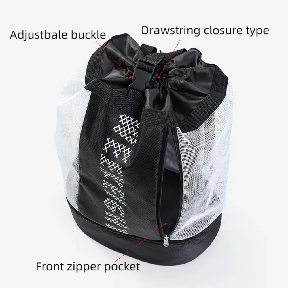 

Large Capacity Clear Drawstring Rucksack Shoes Pocket Clear Visible Mesh Backpack Breathable Mesh Drawstring Closure