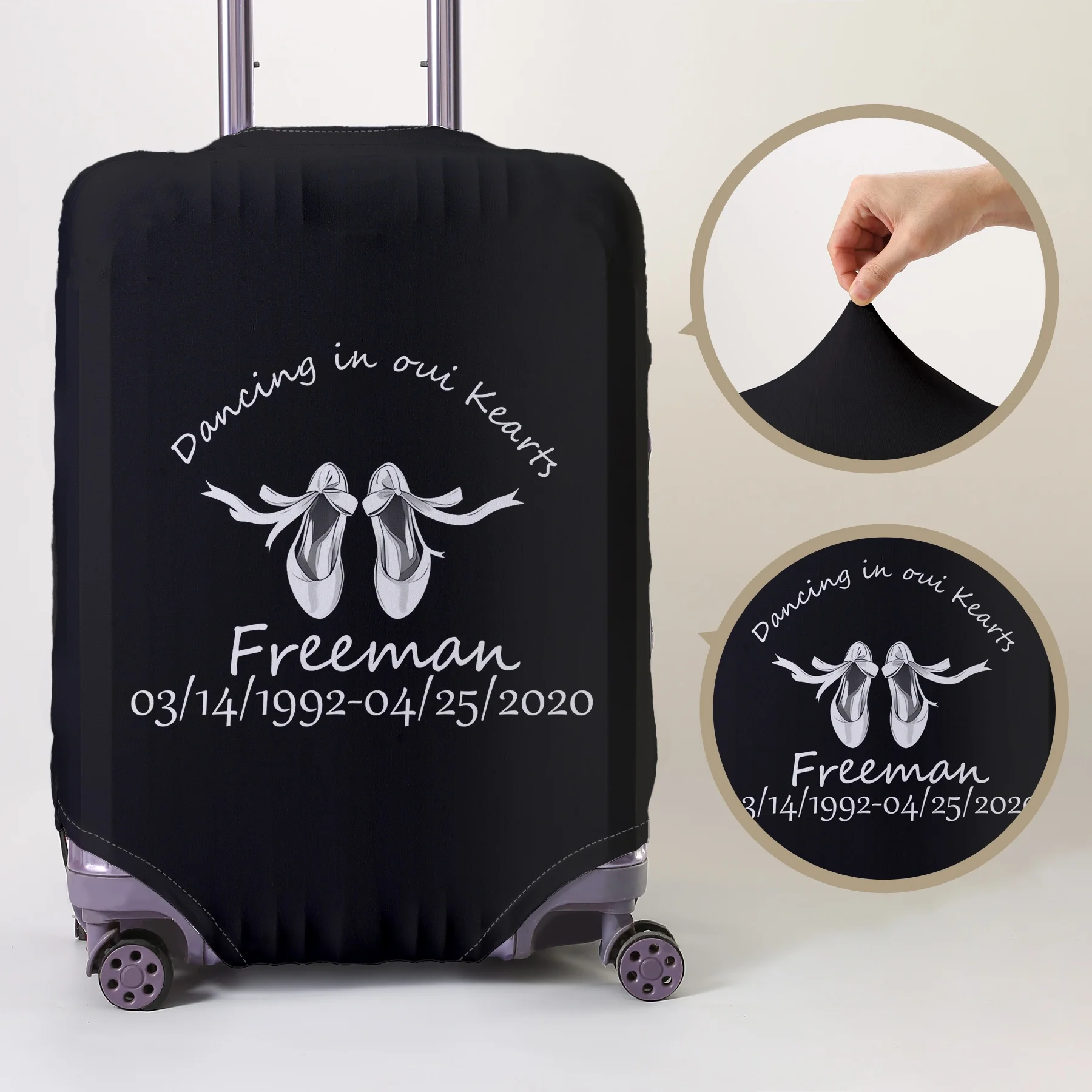 

Ballet shoe pattern luggage protection cover, suitable for 18-32 inch luggage covers, luggage handle gloves, travel accessories