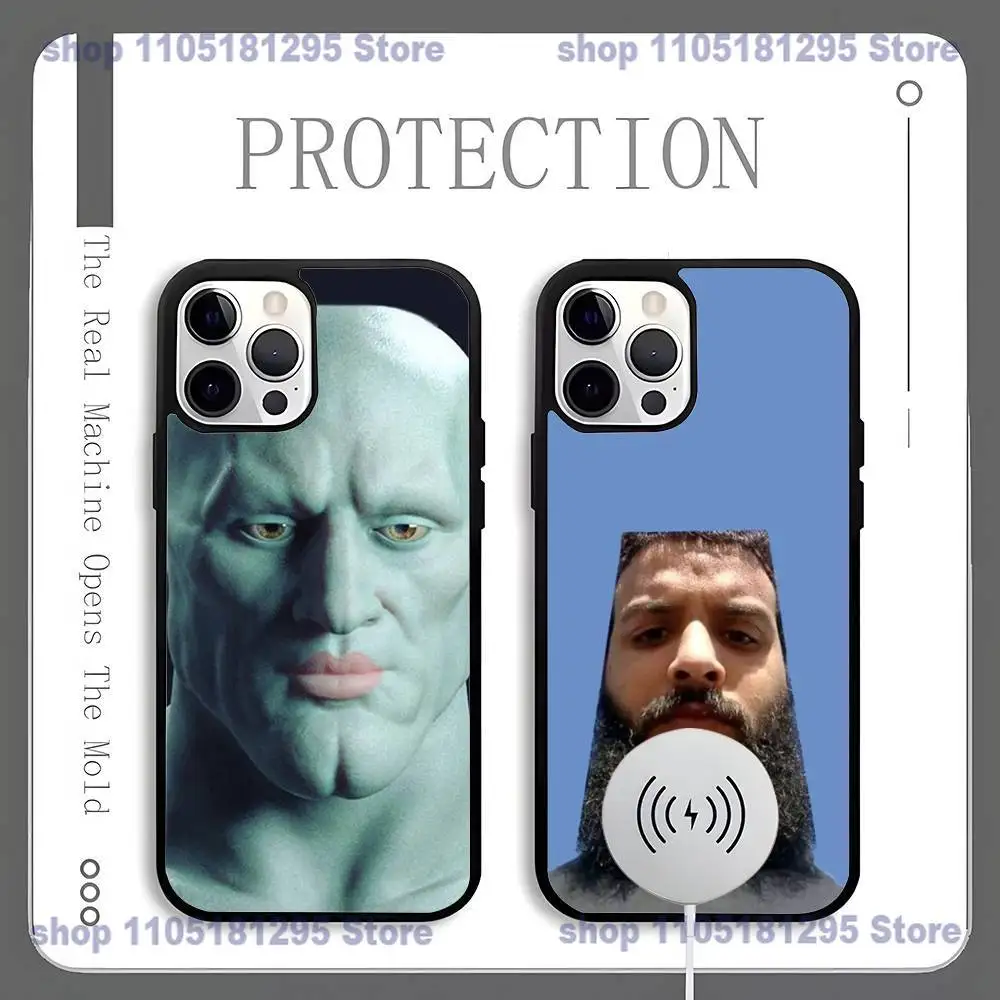 

Cool Ugly Man Funny Phone Case For iPhone 17,16,15,14,13,12,11,Pro,Max,Plus,Mini,SE4,E Magnetic Magsafe Wireless Charging