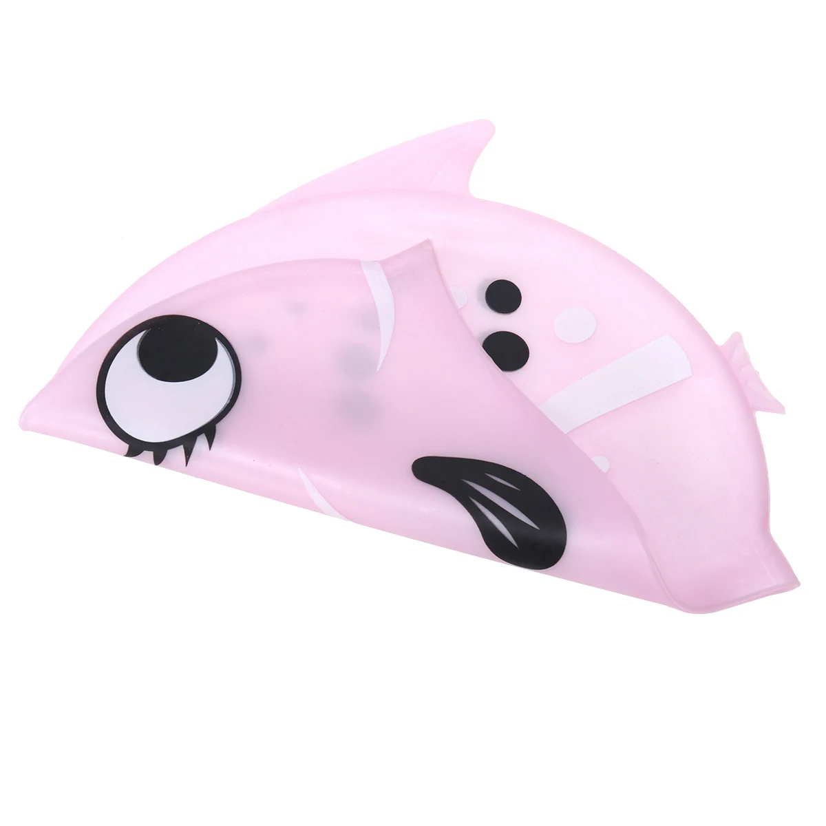 قبعة سباحة وردية للأطفال على شكل سمكة من السيليكون قبعة سباحة للأطفال خفيفة الوزن ومرنة ومتينة ومريحة للاستخدام للسباحة