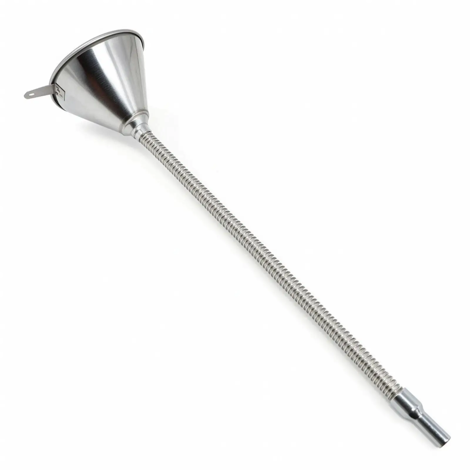 Metal Gooseneck Funnel Stainless Steel for Lawn Equipment, Mechanics, Car Owners