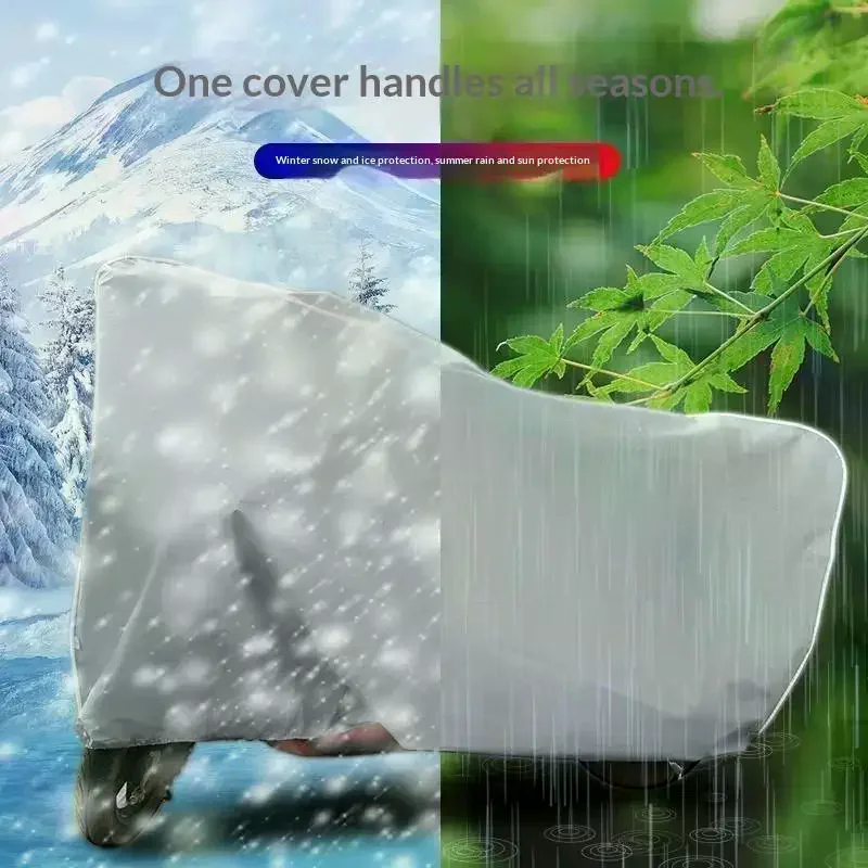 Universal Motorcycle Cover Waterproof Weather Resistant Dustproof Sunproof for Scooter Commuter Bike Daily Use 1PC