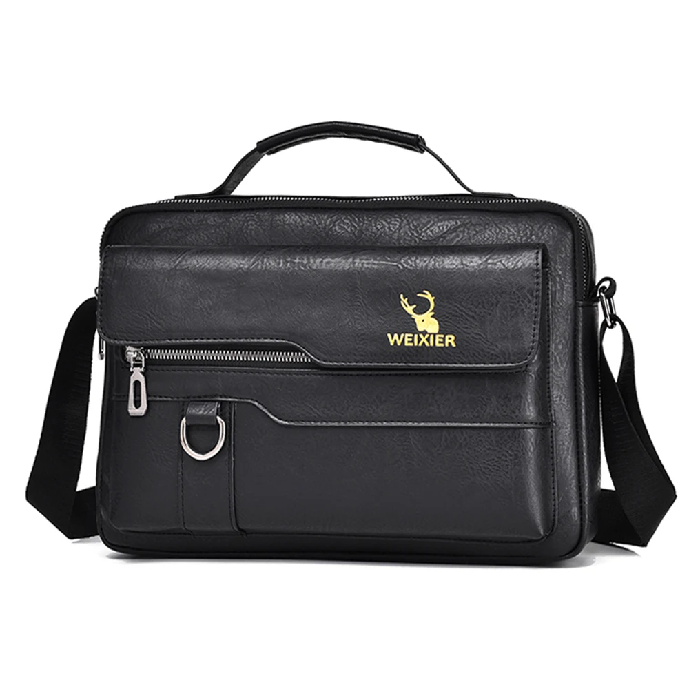 Men Handbag Top Handle Bags Cross Body Messenger Bag Business Shoulder Bag PU Leather Laptop Male Briefcase Tote Bag