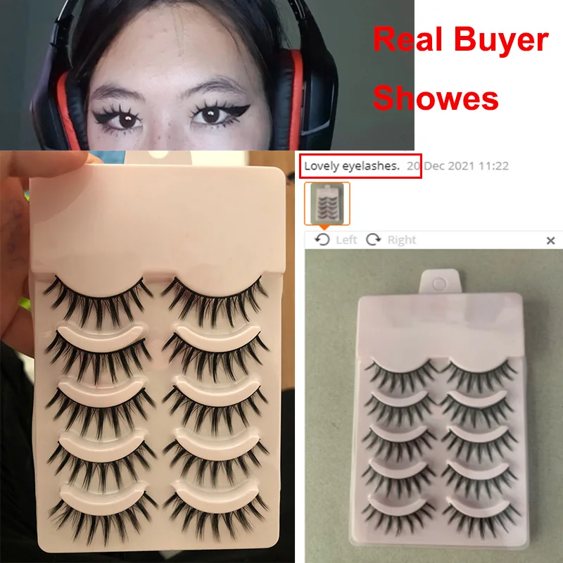 3D Faux Mink Eyelashes Little Devil Cosplay Lash Extension Japanese Fairy Lolita Eyelash Daily Eye Beauty Makeup Tool