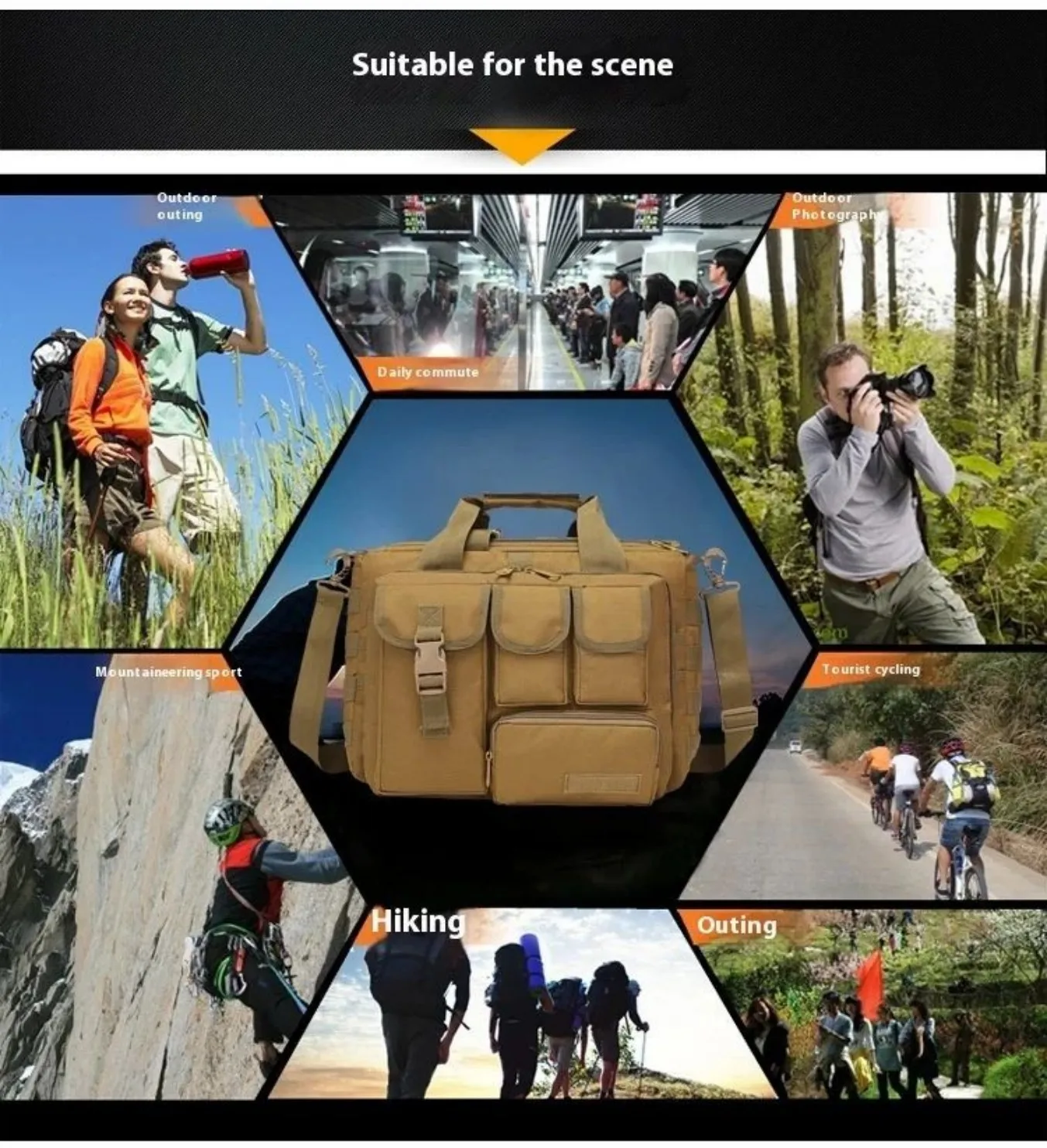 

Новый рюкзак, стратегическая нейлоновая сумка через плечо, сумки для ноутбука, портфель, уличная многофункциональная износостойкая сумка для скалолазания