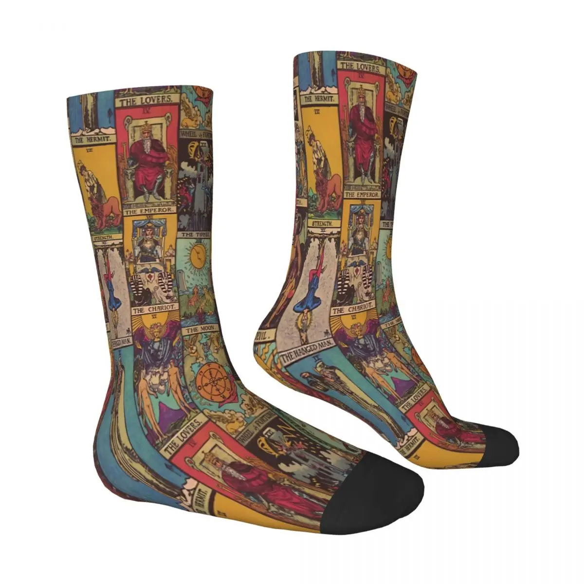 The Major Arcana Tarot Socks Male Mens Women Winter Stockings Hip Hop