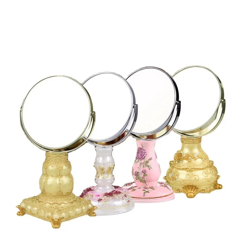 6 inch makeup mirror desktop dressing table mirror oversized princess double sided mirror magnifying glass beauty mirror vanity