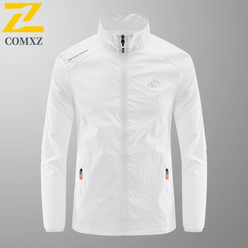 

Ultra Thin Ice Silk Jacket Men'sfashionable Printed Outdoor Breathable Quick Drying UV Resistant Top Casual Outdoor Sports Coat