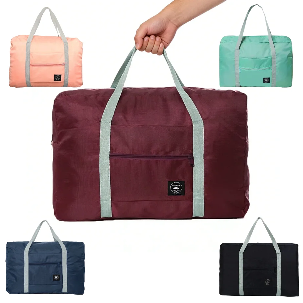 

1pc Large Capacity Folding Travel Bag, Waterproof and Wear-resistant, Can Be Carried By Hand and Stored on One Shoulder At Home