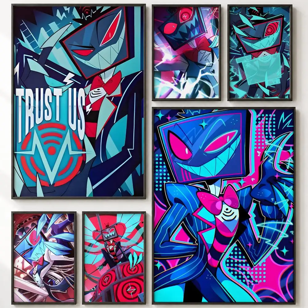 Anime H-helluva Boss Vox Painting Calligraphy High-Definition With Textured Finish Modern Style For Hallway Wall Art Decor