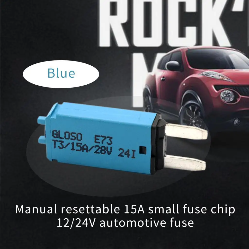 DC12V 24V Automotive Manual Resettable Fuse Blade Circuit Breaker for RV Truck Boat Marine Fuse Block Protection