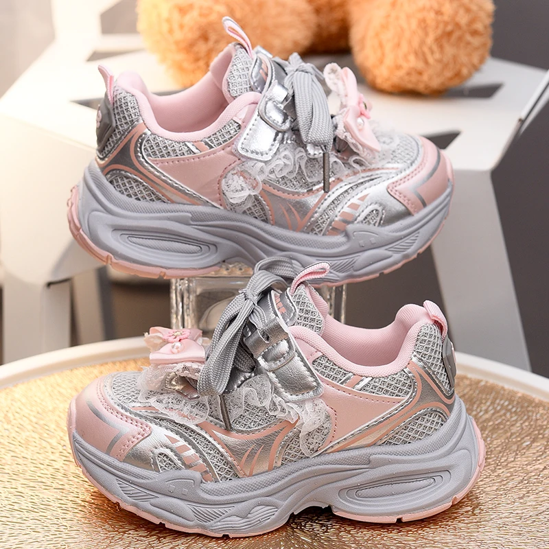 

Girls' shoes, children's sports shoes, little girls' hot selling dad shoes, 2026 Spring and Autumn new fashionable princess styl
