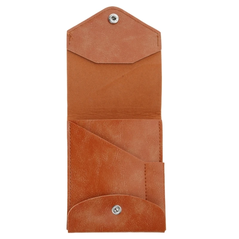 340D Compact Men's Wallet Large Capacity PU Leather Card Holder Multifunctional Designs Closure Purse with Pen Slot