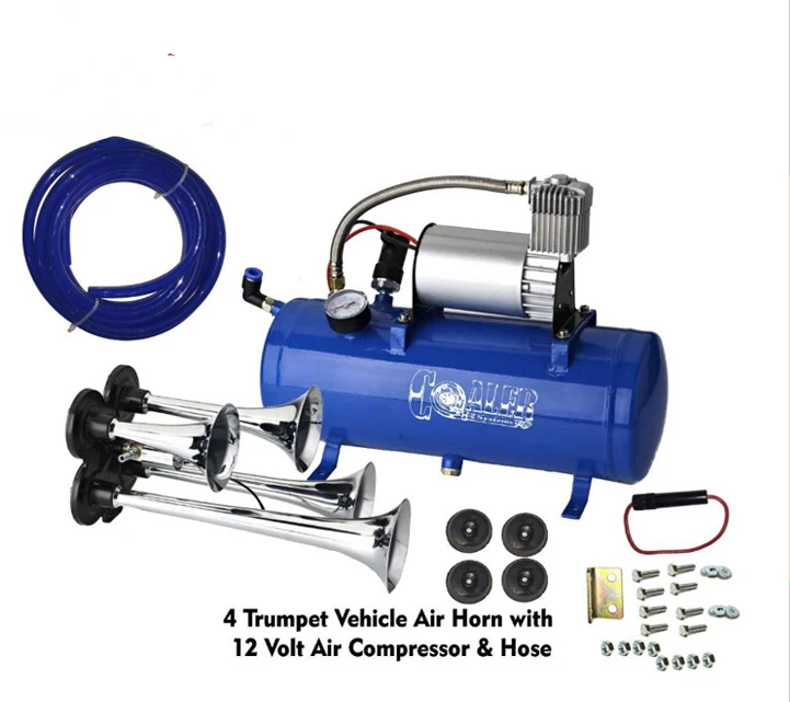 Four-pipe gas horn modified car air pump roof 150psi 6L gas tank air compressor air compressor