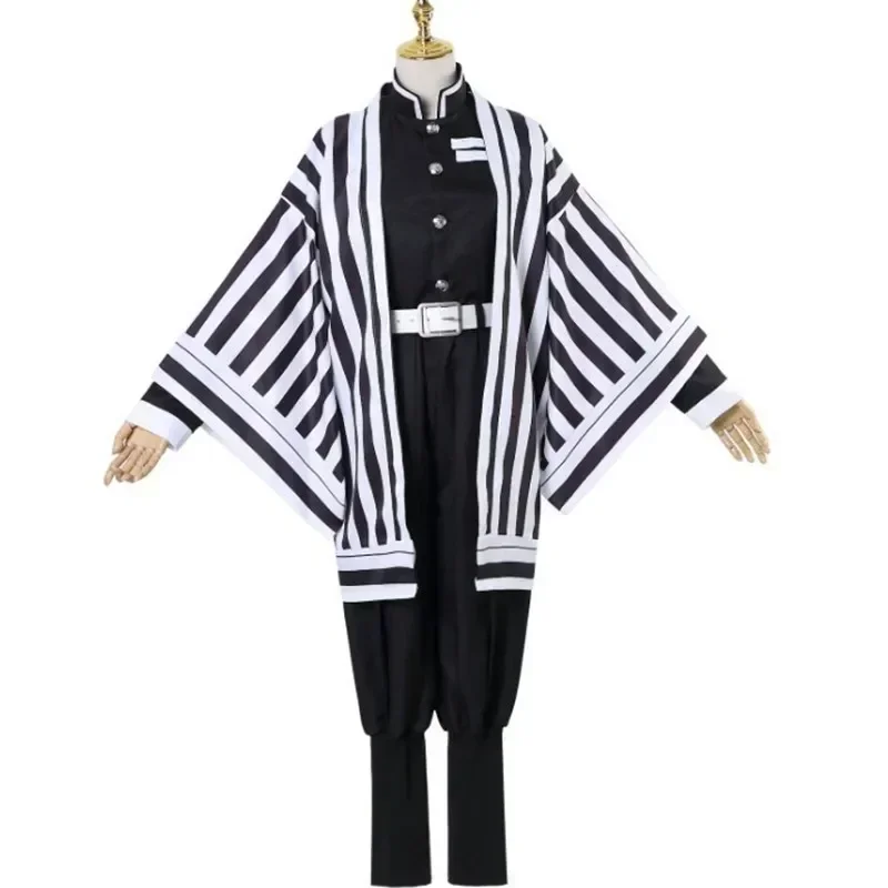 

2025 Хэллоуин Iguro Obanai Косплей Аниме tueur de démons Kimetsu No Yaiba Iguro Obanai Haori Кимоно Косплей Костюм blanc serpen