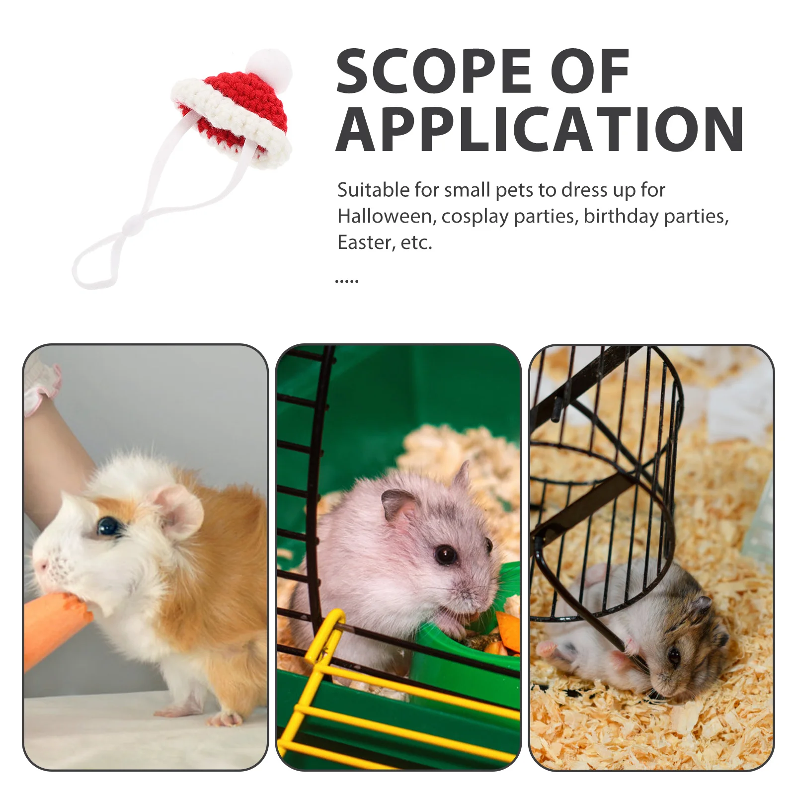 

Mini Adorable Hedgehog Hat Small Pet Knitted Hamster Cosplay Birthday Photo Prop Hamster Hat Pet Cosplay Costume