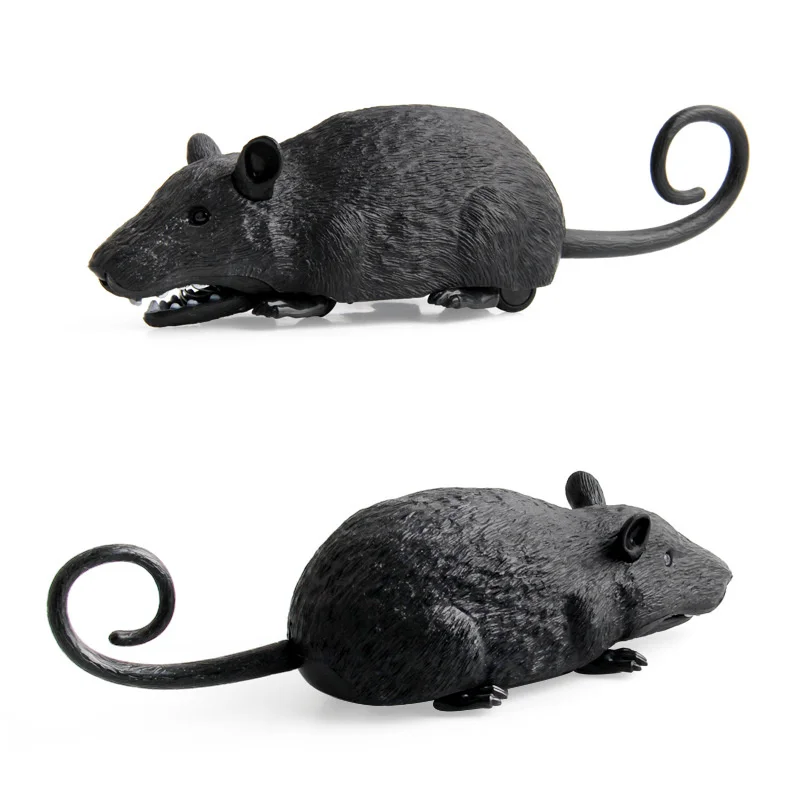 Simulation Funny Toys Electric Infrared Remote Control Mouse Halloween Festival Electric Charging Prank Toy for Kids Adults