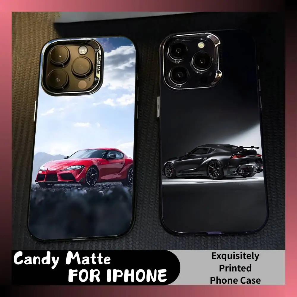 

GR Supra A90 MK5 Phone Case For iPhone 16 17 15 14 12 13 Pro Max Black Candy Matte Shockproof Cover