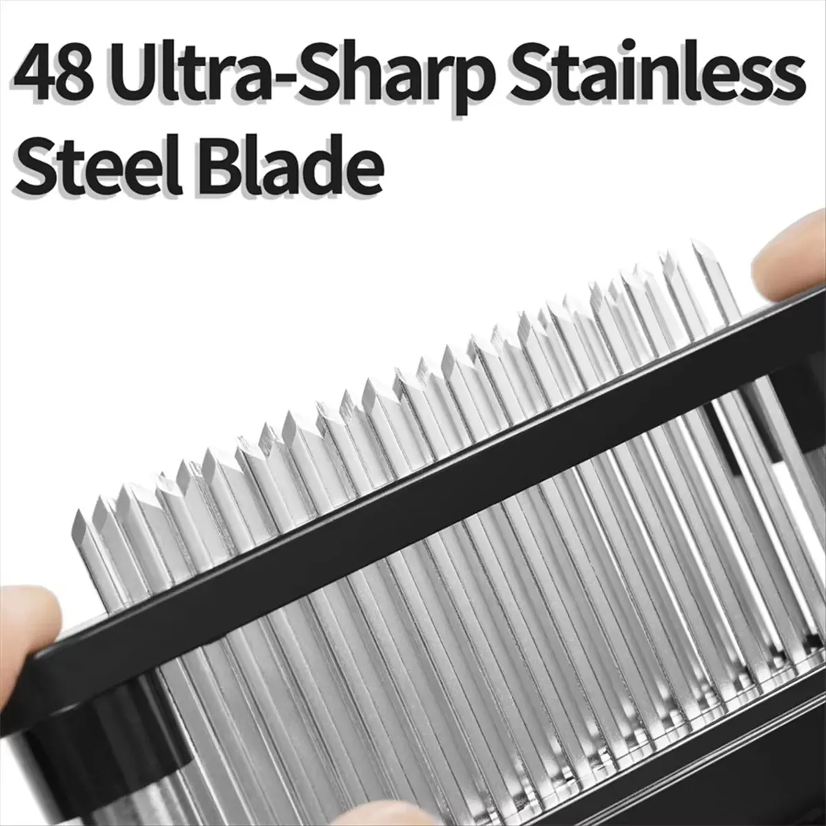 N14R Top 48-Blade Meat Tenderizer - Stainless Steel Ultra- Needle Steak Tenderizer, BBQ Kitchen Tool for Enhanced Flavor