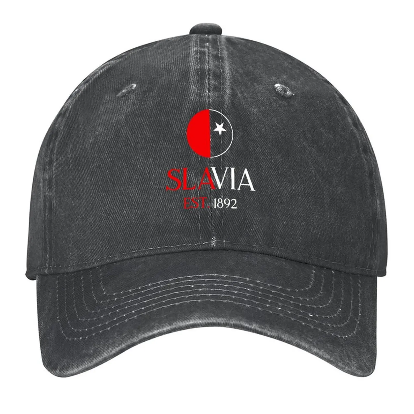 

2026 Slavia Praha Red & White Baseball Cap Dad Hat Horse Hat Vintage Hard Hat For Man Women's
