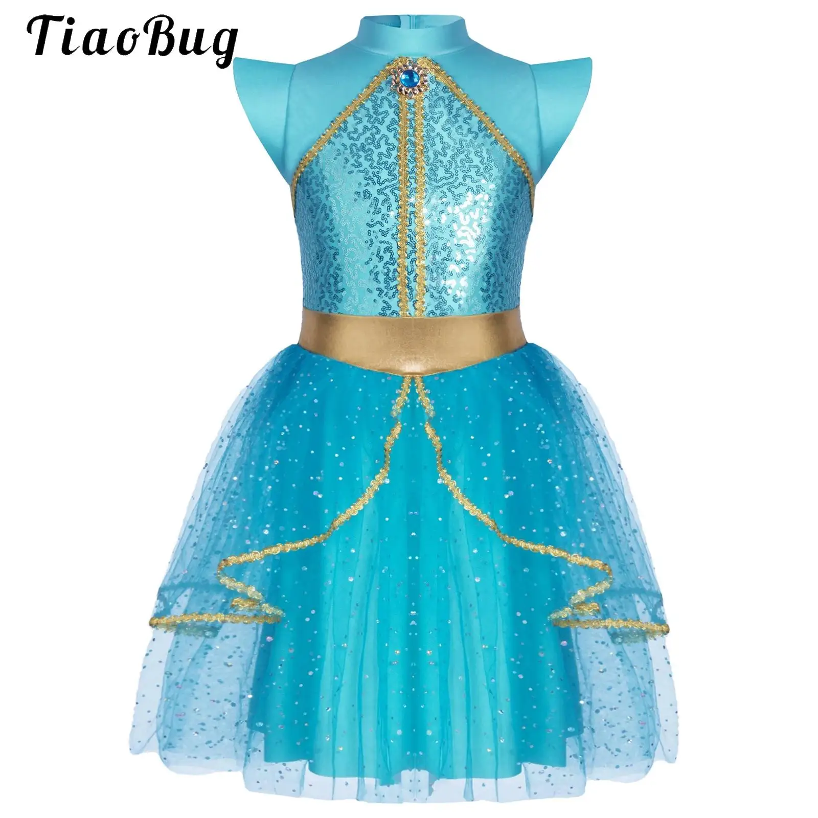 

Girls Princess Dress Halloween Kids Costumes for 2025 Carnival Party Prom Gown Jasmines Cosplay Mesh Tutu Dress Dance Dress Up
