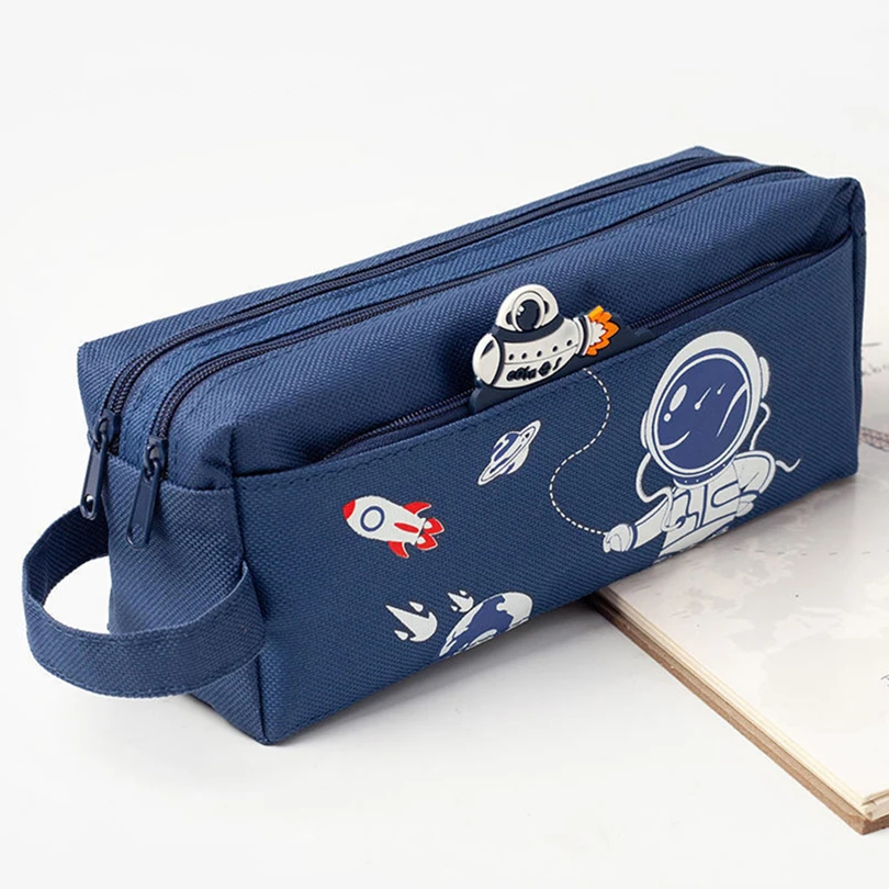 Cute Pencil Case Astronaut Pencilcase Kawaii Stationery Pen Case Trousse Large Capacity Pencil Bag Estuches Escolar Pencil Pouch