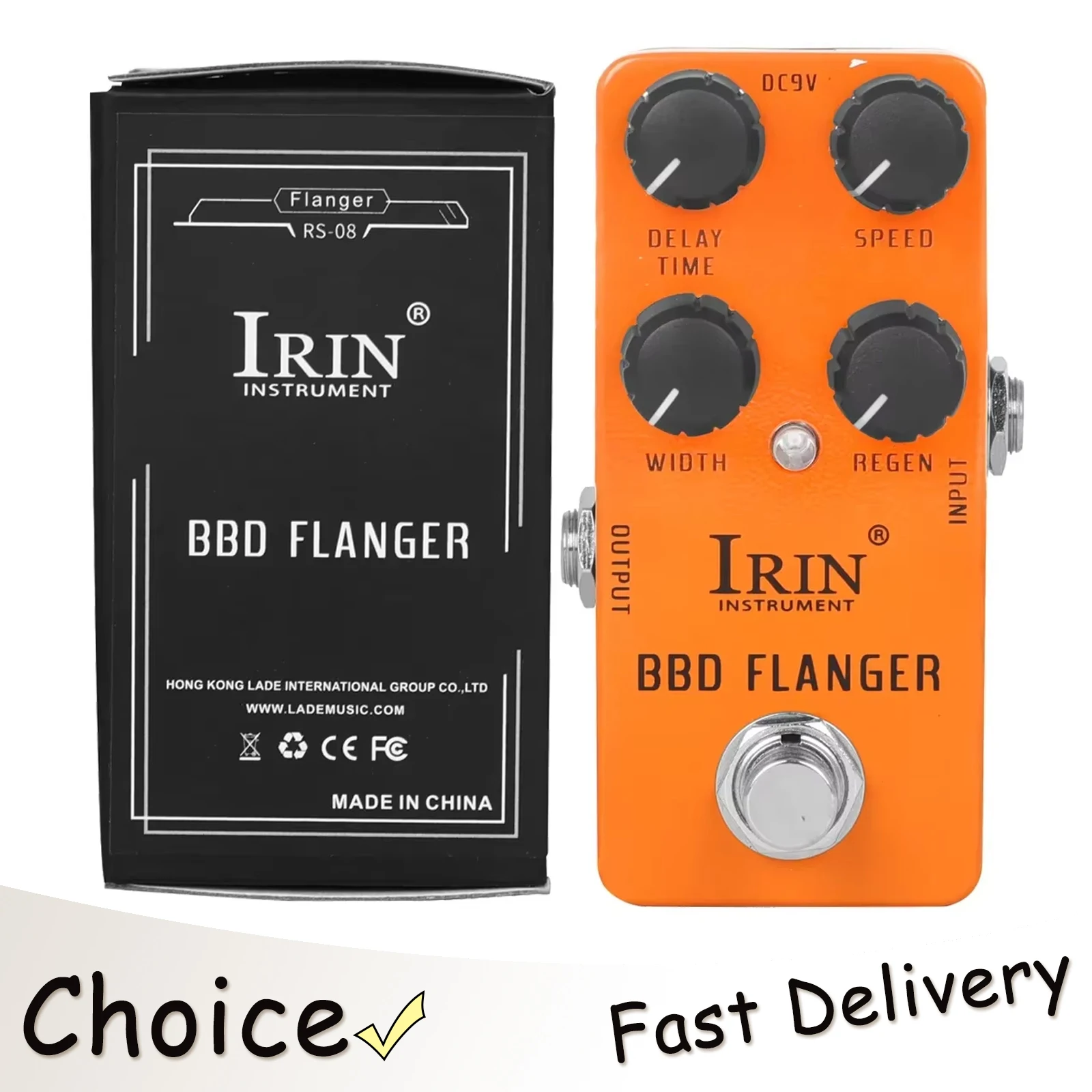 

Электрогитарная педаль эффектов IRIN BBD Flanger: Металлический фленжинг, эффекты изменения тембра, True Bypass, RS-08, аксессуары для гитары