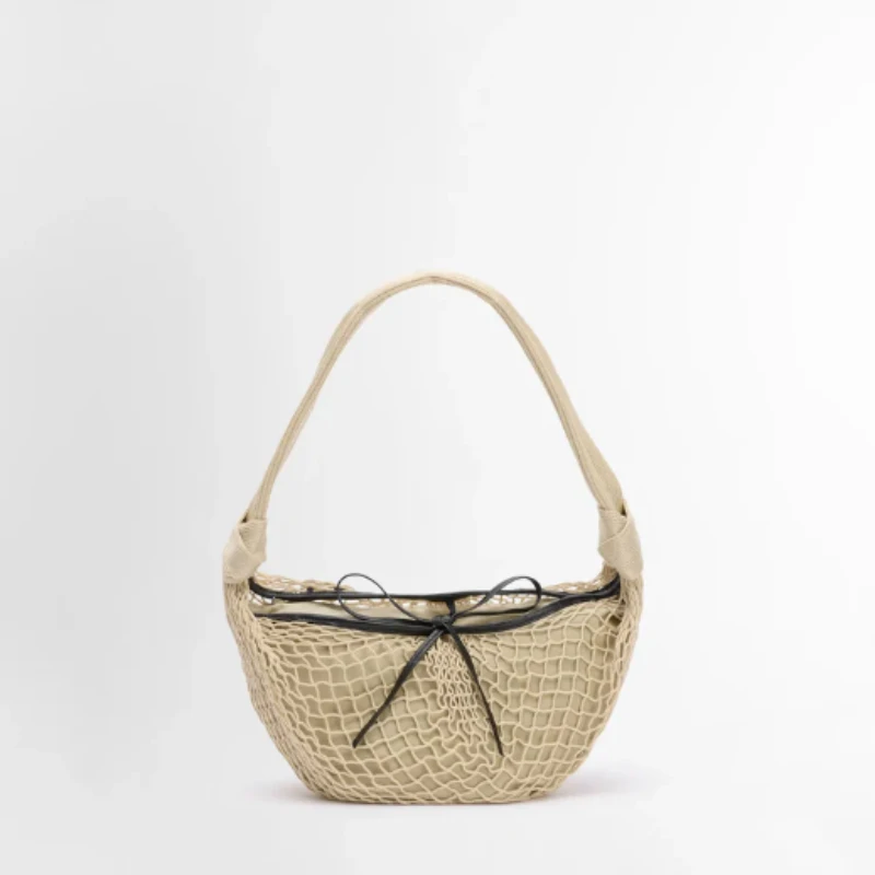 

Women's Summer Lucky Croissant Filter Bag 2025 New Luxury Brand Fashion Handbag Woven Mesh Bag Shoulder Messenger Bag