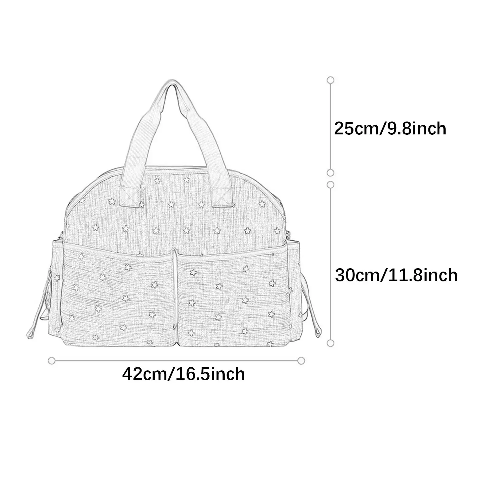 Diaper Tote Bag Multifunctional Handbag Nappy Bag for Outdoor Diaper Bottle